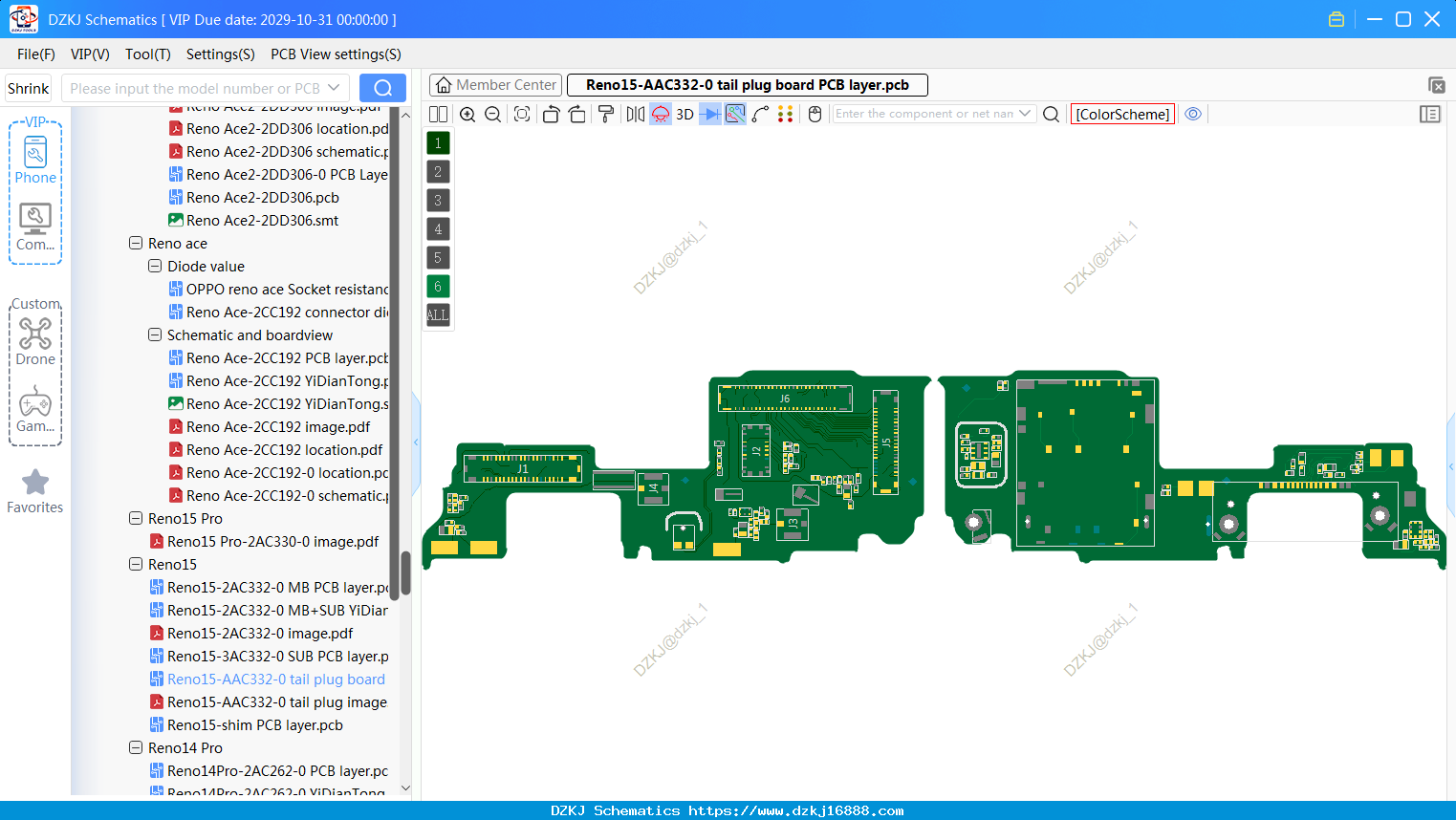 OPPO Reno15-AAC332-0 Tail Plug Board PCB Layer